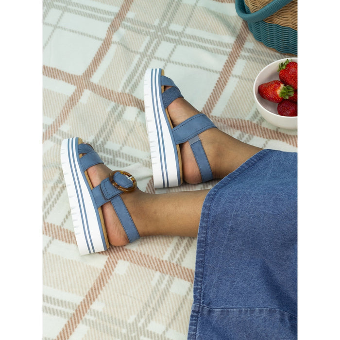 Elise Mid Blue Sandal