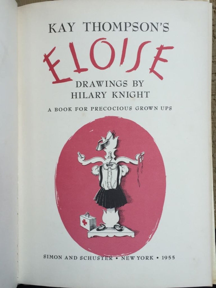 ELOISE by KAY THOMPSON, 1st Edition 3rd Printing,1955, HC/DJ, $2.95 Price on DJ