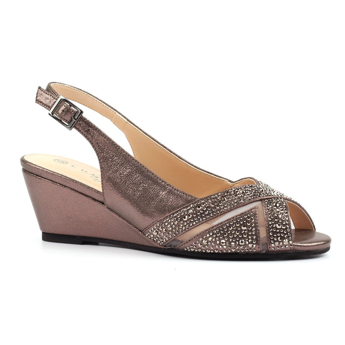 Emmerline Pewter Wedge Shoe