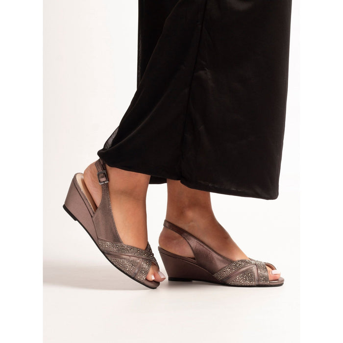 Emmerline Pewter Wedge Shoe
