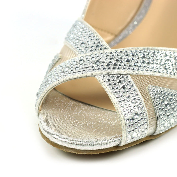 Emmerline Silver Slingback Wedge