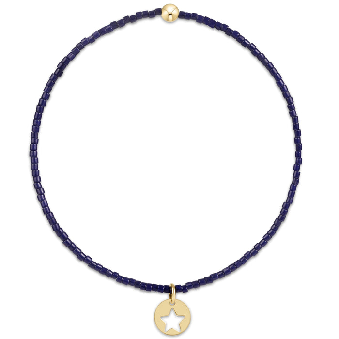 enewton hope classic bracelet -navy -star small gold disc