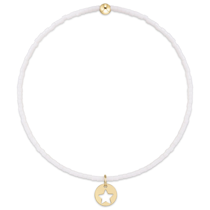 enewton hope classic bracelet -white -star small gold disc