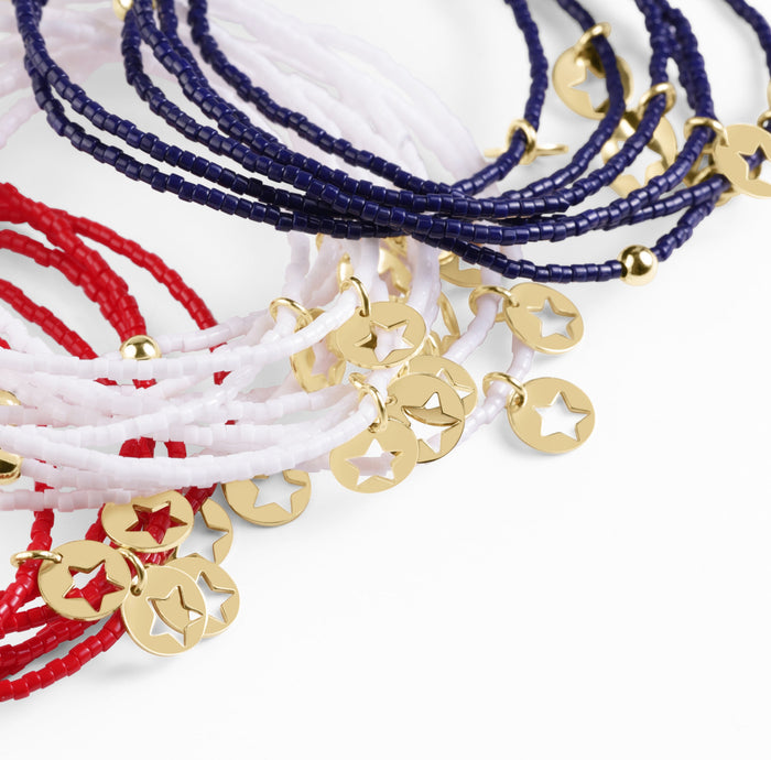 enewton hope classic bracelet -white -star small gold disc