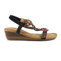 Epsom Black Wedge Sandal