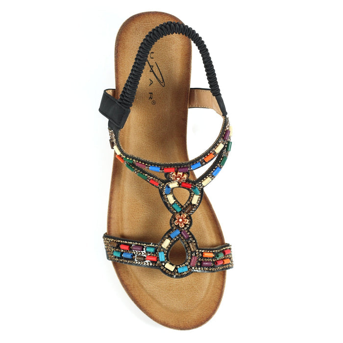 Epsom Black Wedge Sandal