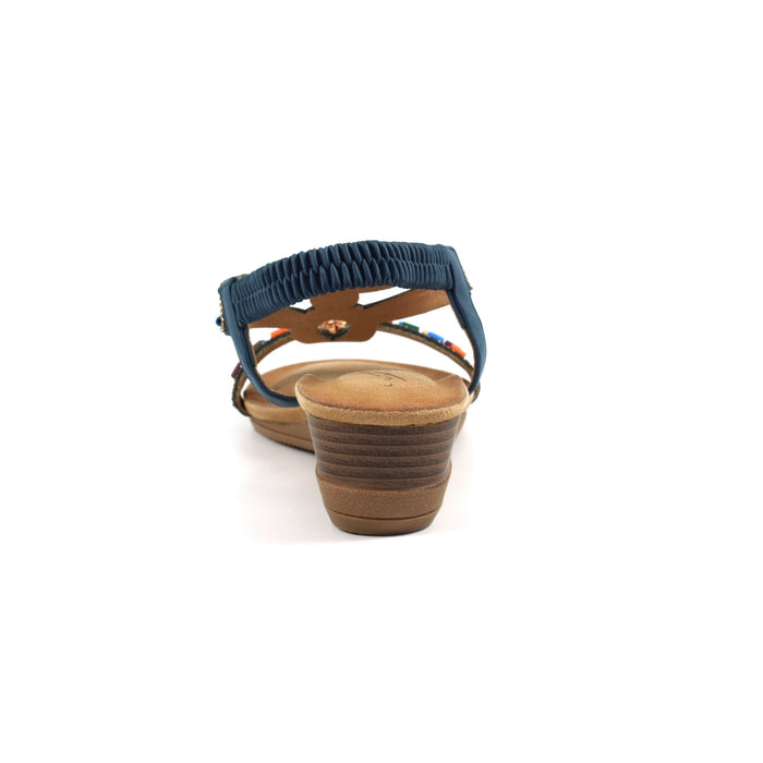 Epsom Navy Wedge Sandal