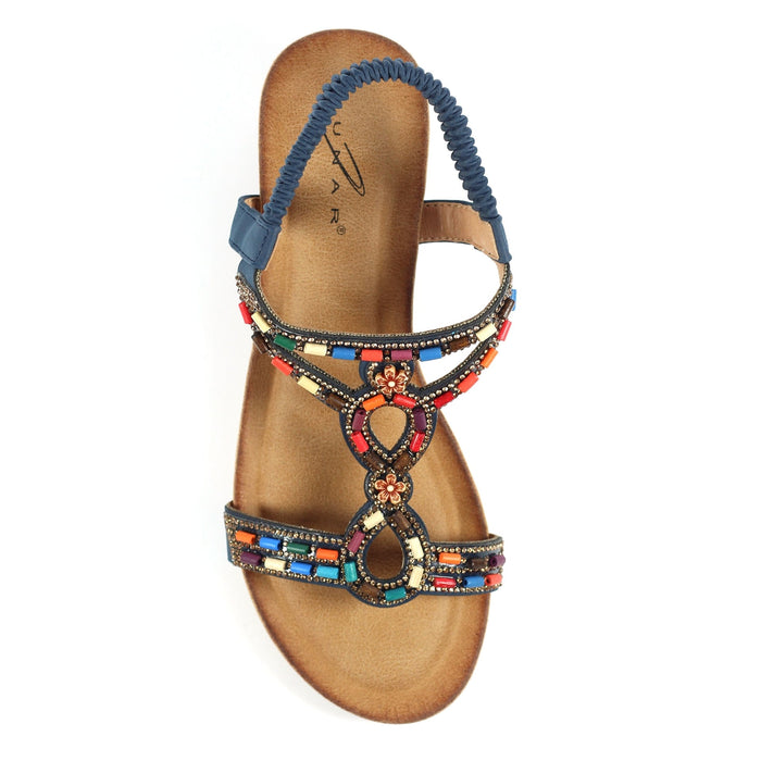 Epsom Navy Wedge Sandal