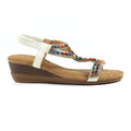 Epsom White Wedge Sandal
