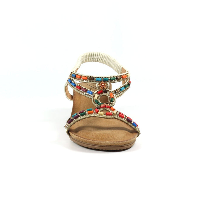 Epsom White Wedge Sandal
