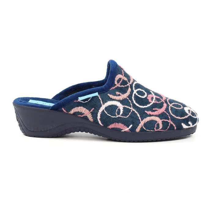 Erin II Navy Mule Slipper