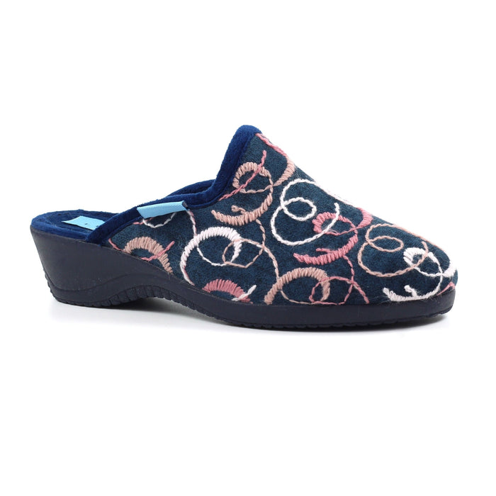 Erin II Navy Mule Slipper