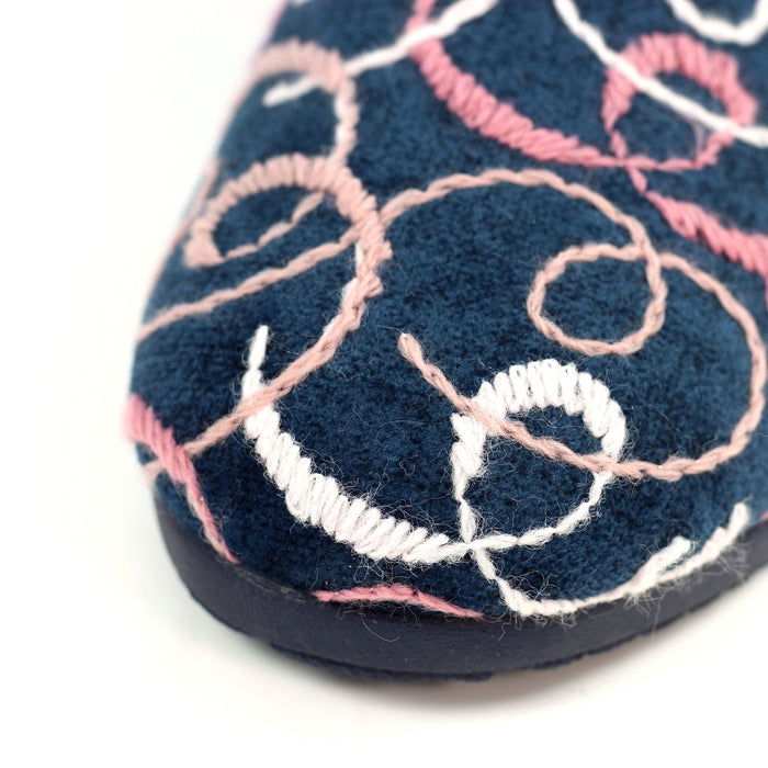 Erin II Navy Mule Slipper