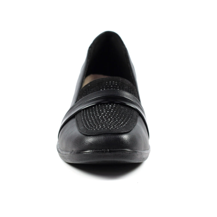 Esther Black Comfort Wedge Shoe