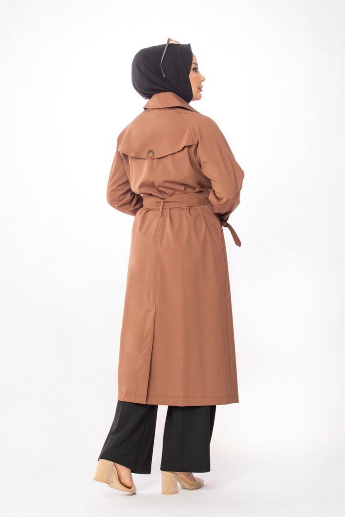 Euro Trench Coat - Safari Brown - Divinity Collection