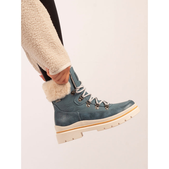 Evelyn Mid Blue Waterproof  Boot