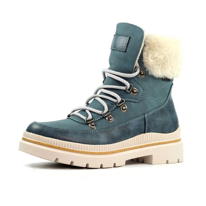 Evelyn Mid Blue Waterproof  Boot