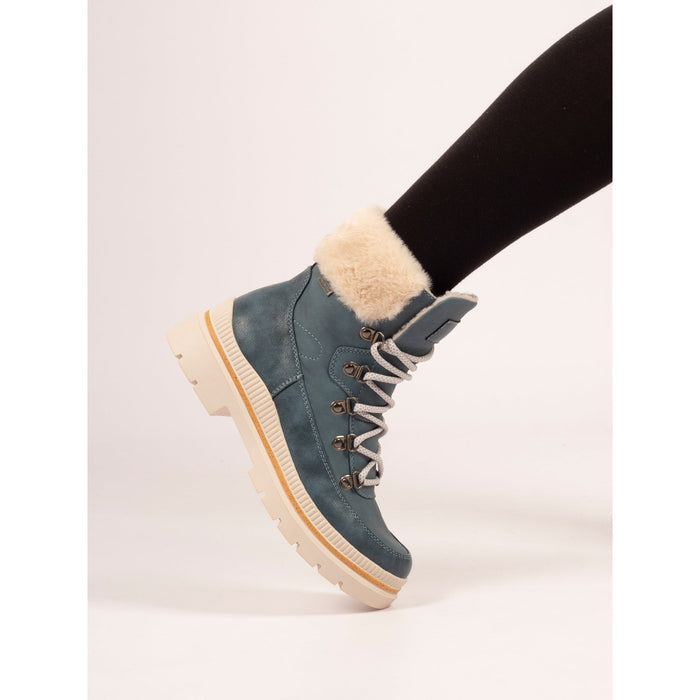 Evelyn Mid Blue Waterproof  Boot