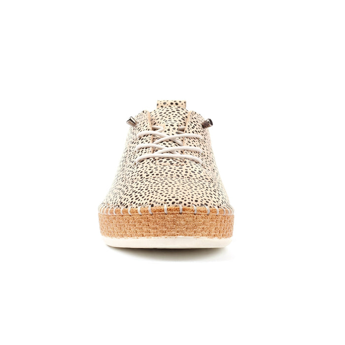 Evette Animal Spot Leather Plimsoll