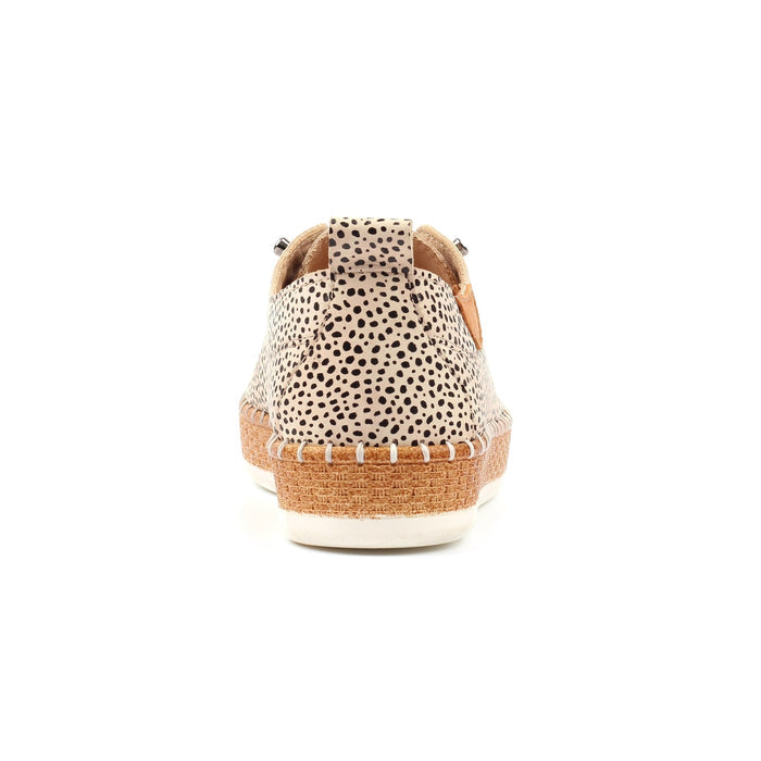 Evette Animal Spot Leather Plimsoll