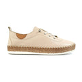Evie Cream Leather Plimsoll