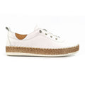 Evie White Leather Plimsoll