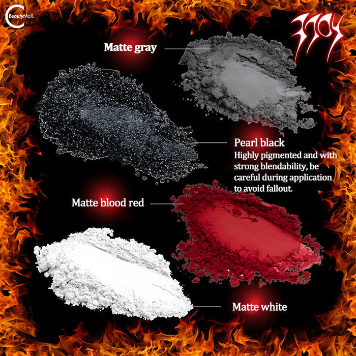 EXILEJOY Temperature-Change Eyeshadow Palette - #99℃ (Red & Black) detail