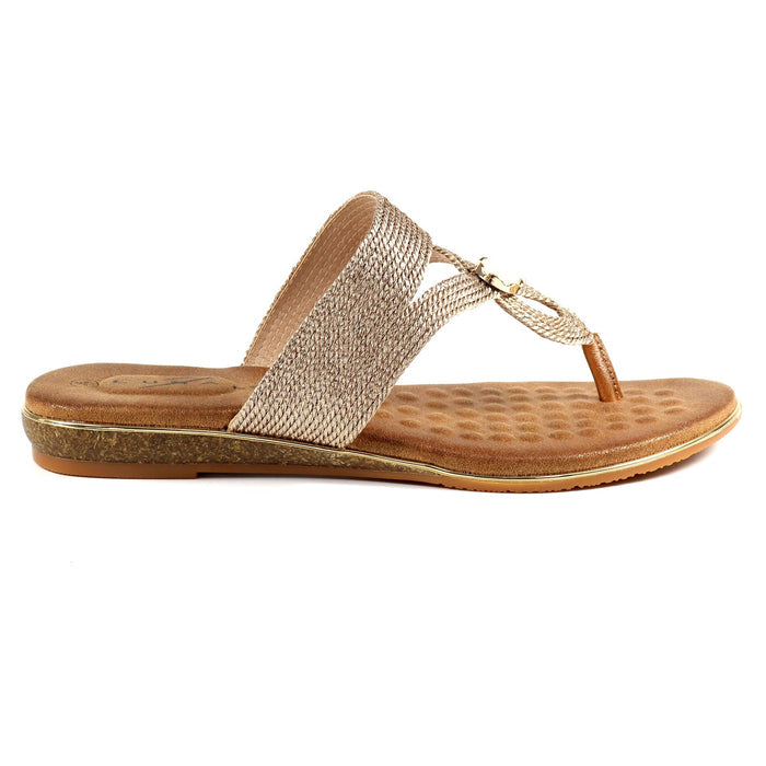 Ezra Rose Gold  Sandal