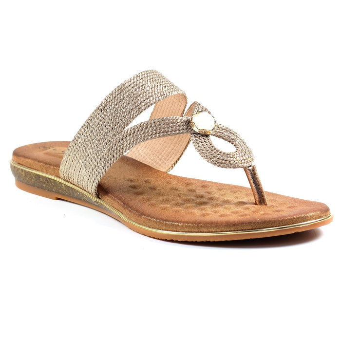 Ezra Rose Gold  Sandal