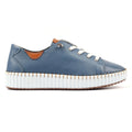 Faith Mid Blue Leather Shoe