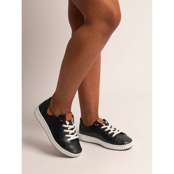 Faith Navy Leather Shoe