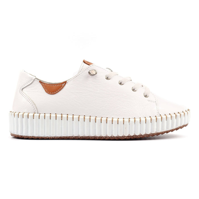 Faith White Leather Shoe