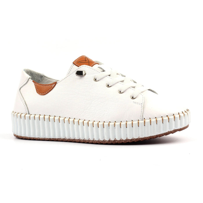 Faith White Leather Shoe