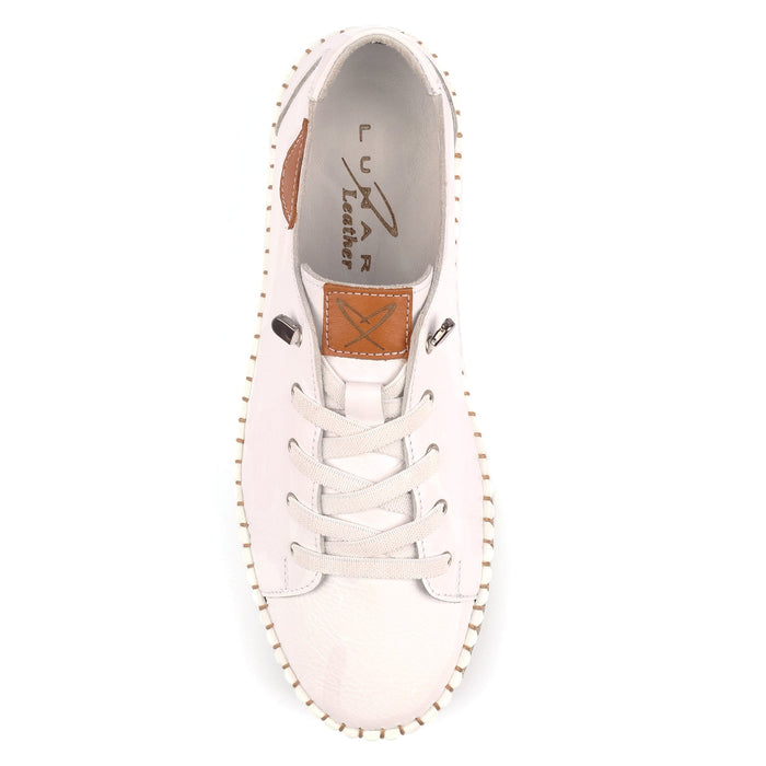 Faith White Leather Shoe