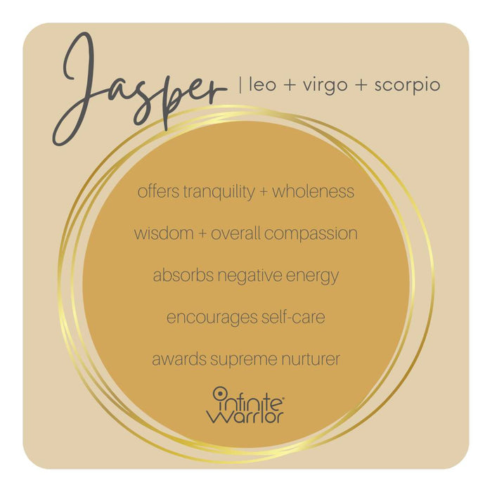 Jasper Crystal Bracelet | Zebra + Heart Charm