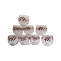 Federal Glass Mid-Century 22-Karat Gold Acorn Roly-Poly Set (Set of 8 Glasses)