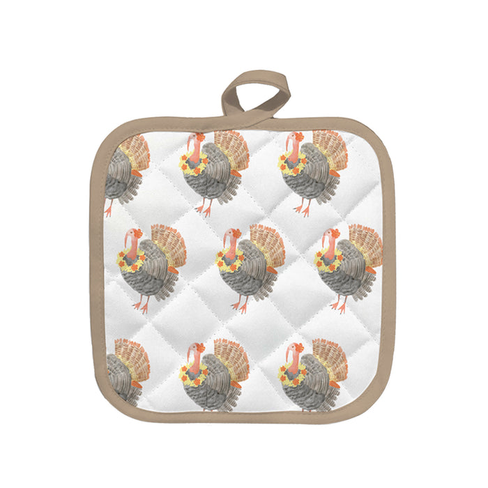 Festive Feather Pot Holder