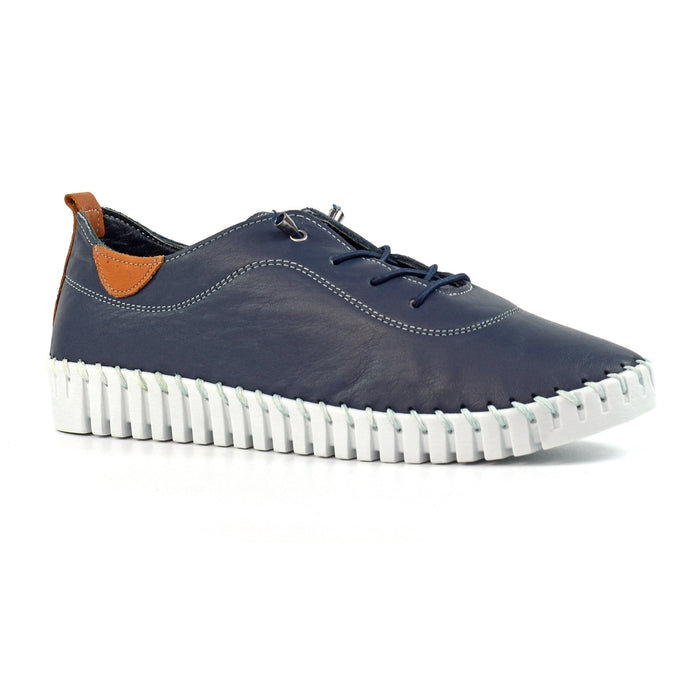 Flamborough Navy Leather Shoe