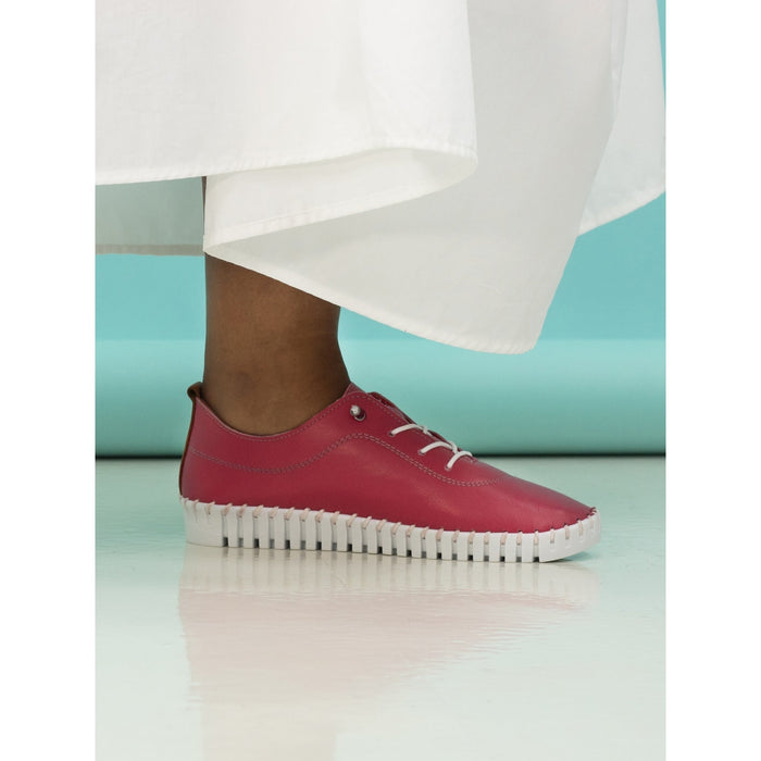 Flamborough Raspberry Leather Shoe