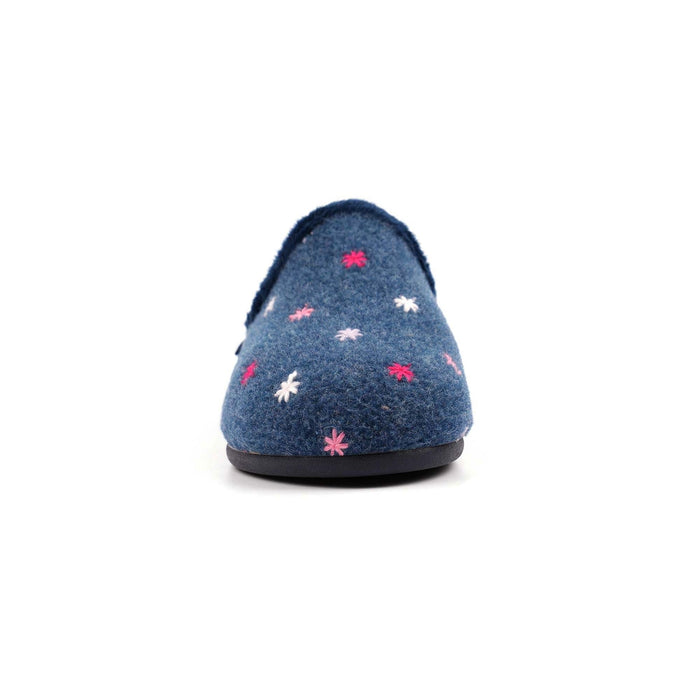 Flora Navy Slipper