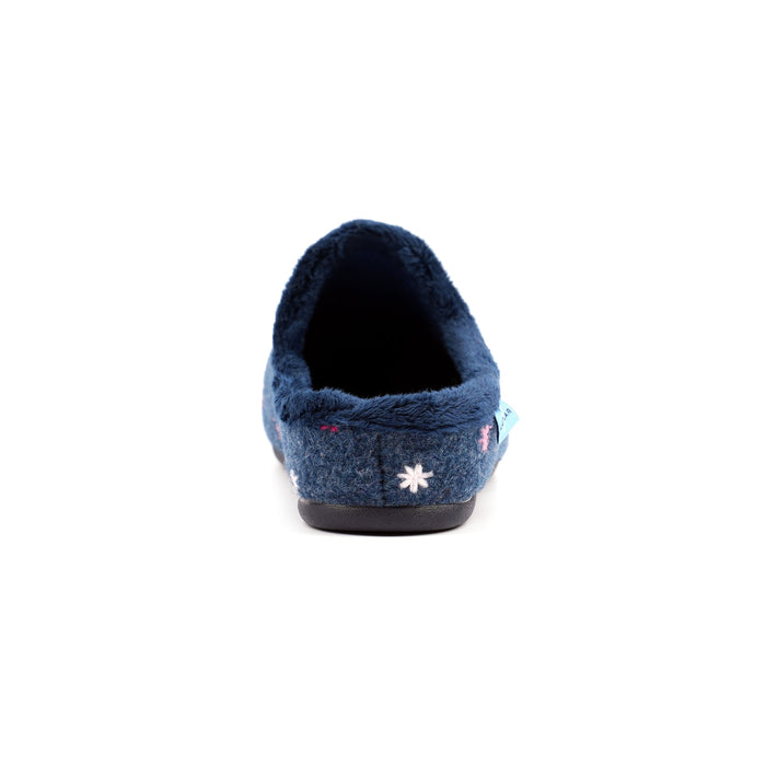 Flora Navy Slipper