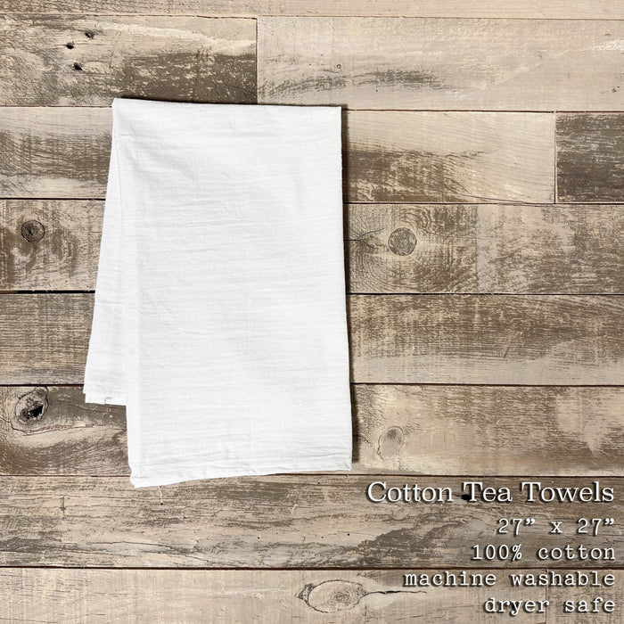 Floral Lighthouse - Cotton Tea Towel