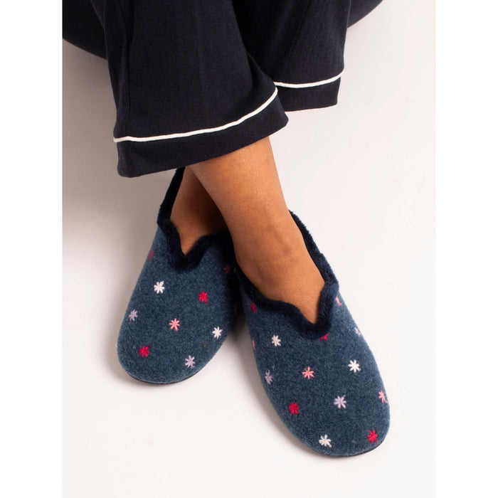 Florance Navy Slipper