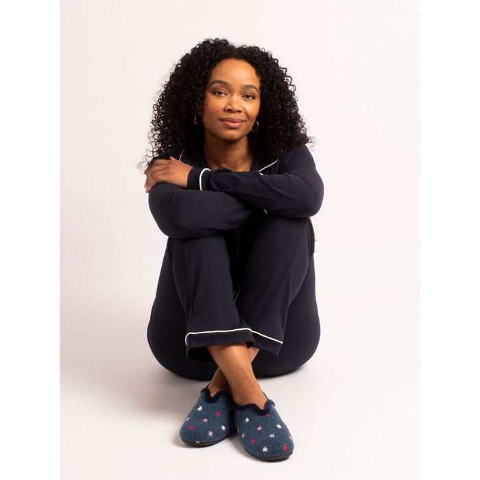 Florance Navy Slipper