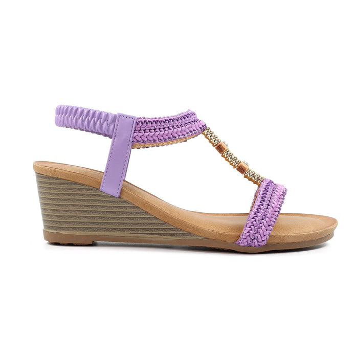 Florence Lilac Wedge Sandal