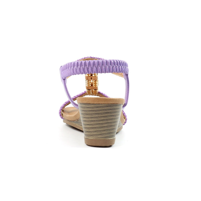 Florence Lilac Wedge Sandal