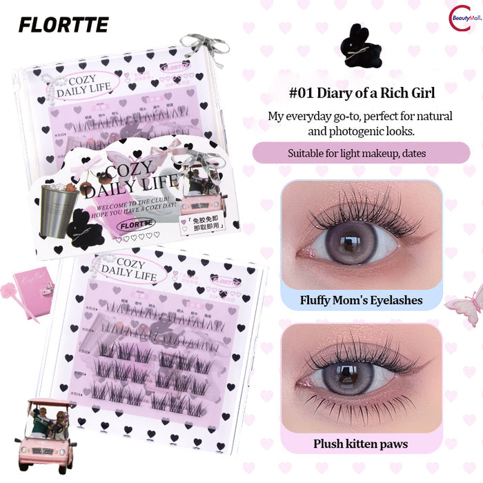 FLORTTE "Debutante Diary" Series Glue-Free False Eyelashes Set 4
