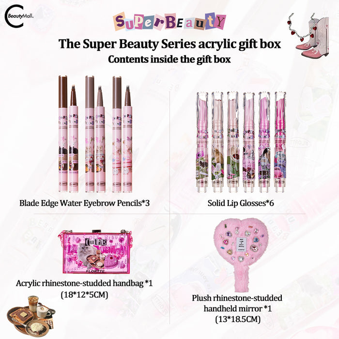 FLORTTE SUPER BEAUTY Shimmer Lip Lacquer Gift Set detail