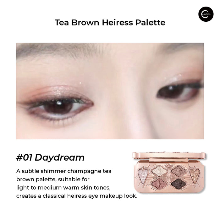 Flower Knows Knight Unicorn Six-Color Silk Satin Eyeshadow Palette style #02