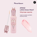 Flower Knows Midsummer Night Brightening Concealer in #PK02 Little Snow Pearl with doe-foot applicator and pink swatch